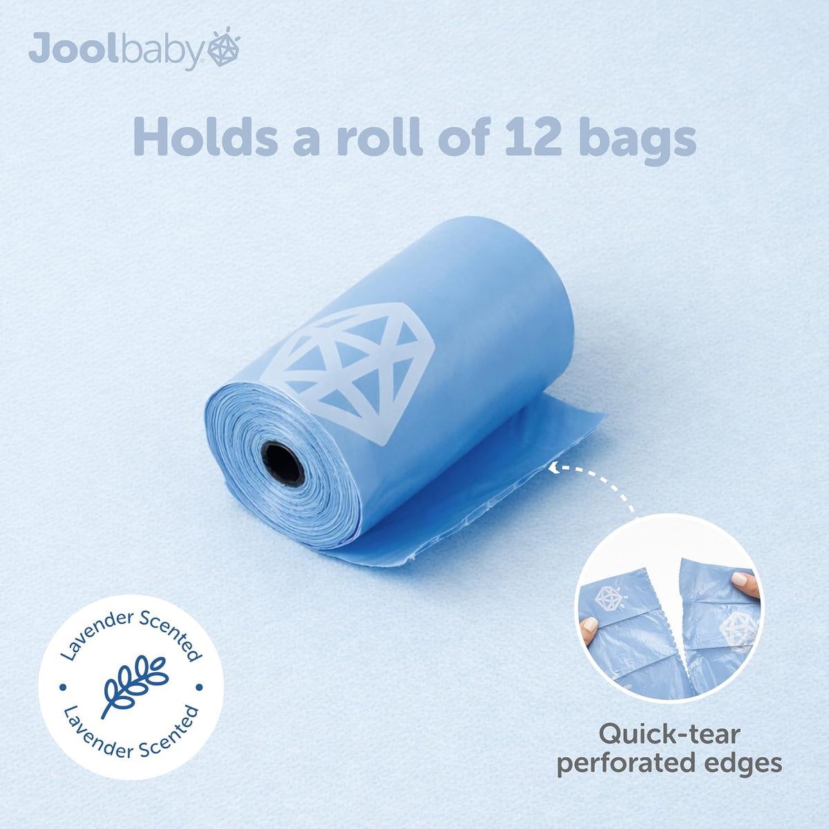Jool Baby Nappy Bag Dispenser, Oatmeal, with Lavender Scented Refills - view 6