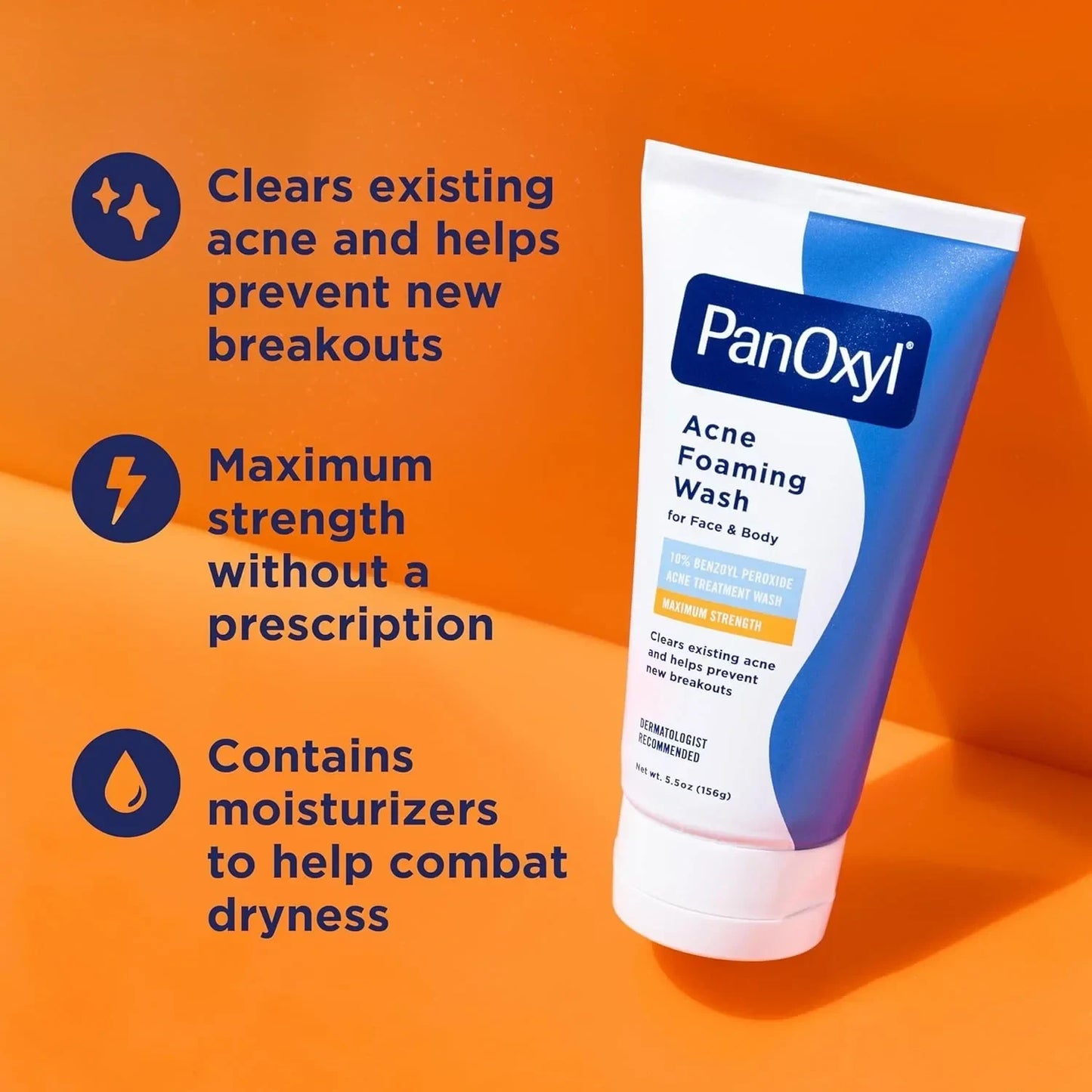 PanOxyl Acne Foaming Wash 10% Benzoyl Peroxide 5.5 oz - USA in UK