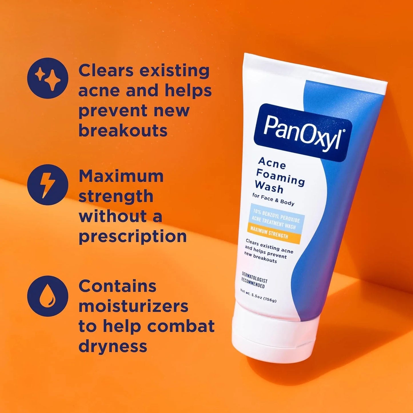 PanOxyl Acne Foaming Wash 10% Benzoyl Peroxide 5.5 oz (Pack of 2) - USA in UK