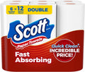 Scott Choose-A-Sheet Paper Towels, 6 Double Rolls, 108 Sheets Each