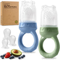 KeaBabies Baby Fruit Feeder, Silicone, Slate, Pack of 2