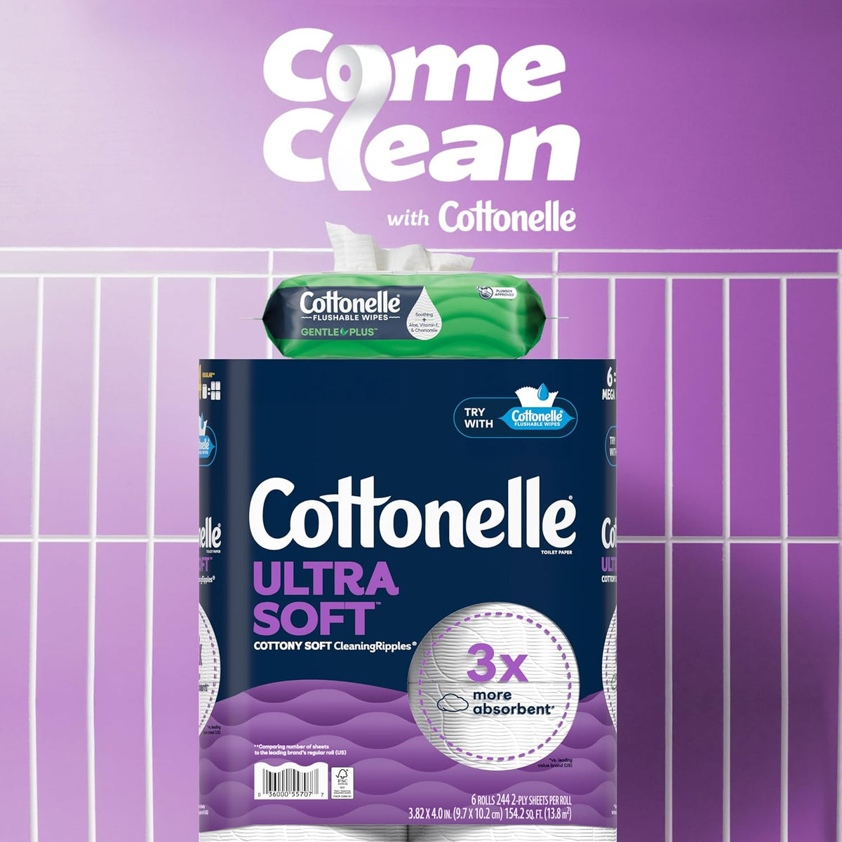 Cottonelle GentlePlus Flushable Wet Wipes, 4 Packs of 42 - view 6