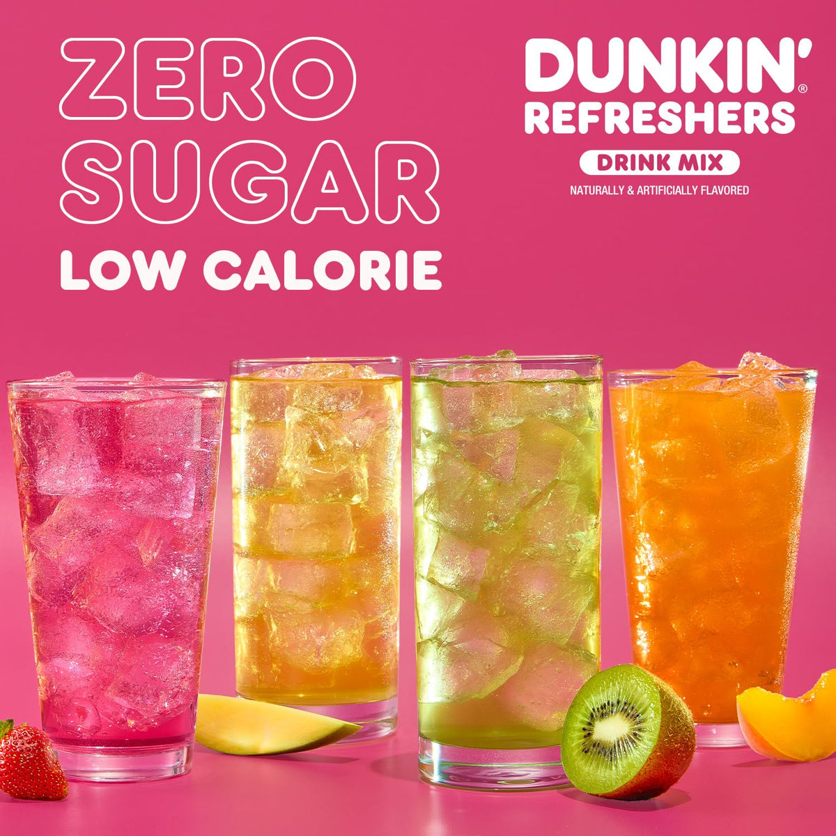 Singles To Go Dunkin' Refreshers Green Tea Drink Mix Packets, 40 Count - view 6