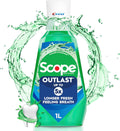 Crest Scope Outlast Long Lasting Mint Mouthwash, 1 Litre 1000 ml (33.8 fl oz)