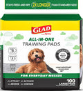 Glad for Pets Activated Carbon Dog Pee Pads, Large, 100 Count