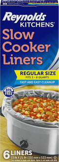 Reynolds Kitchens Slow Cooker Liners, Regular Size, 6 Count