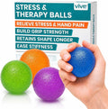 Vive Hand Therapy Stress Balls Set with Storage Bag