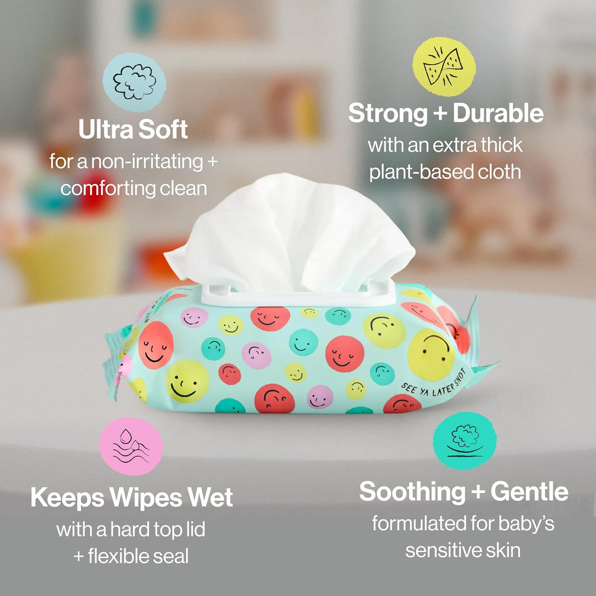 The Honest Company Snot Removing Wipes, Hypoallergenic, 60 Count - view 6