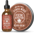 Viking Revolution Sandalwood Beard Balm 57 g (2 oz) and Beard Oil 30 ml (1 fl oz) Bundle
