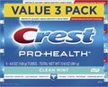 Crest Pro-Health Smooth Formula Toothpaste, Clean Mint, 130 g (4.6 oz), Pack of 3
