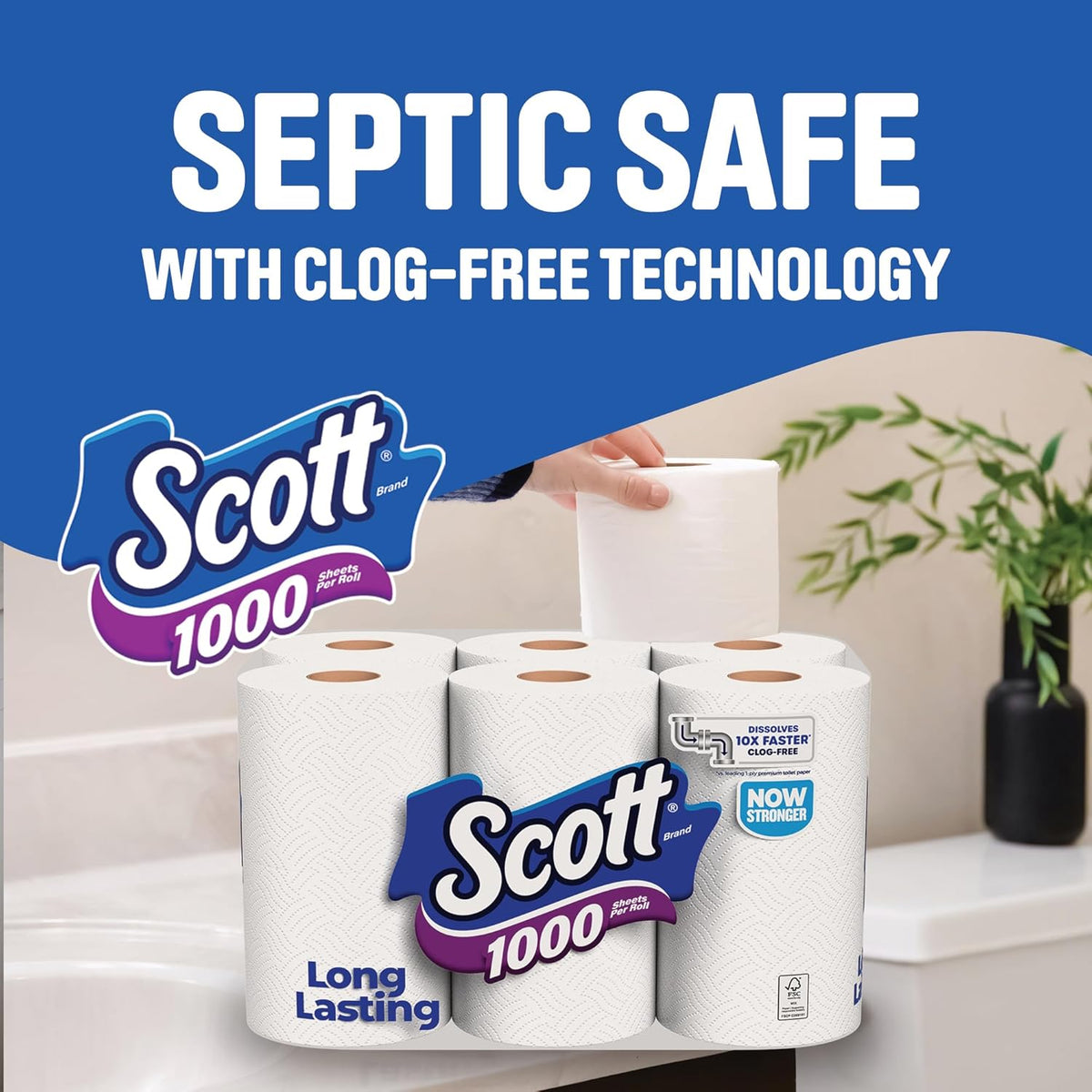 Scott 1000 Toilet Paper 18 Rolls, 1000 Sheets per Roll - view 6