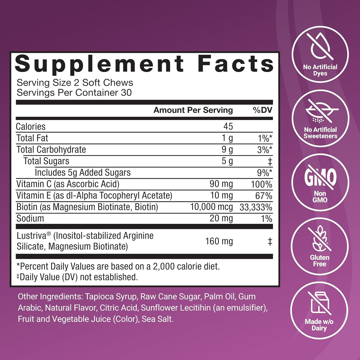 Force Factor Hair Growth Accelerator Soft Chews with Lustriva - view 6