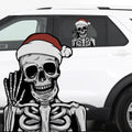 WiperTags Skeleton Santa Wave Ride-Along Window Decal, 25.4 x 30.5 cm (10 x 12 Inch)