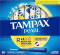 Tampax Pearl Plastic Unscented Tampons - Regular, 36 Count
