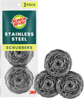 Scotch-Brite Stainless Steel Scrubbers, Pack of 3