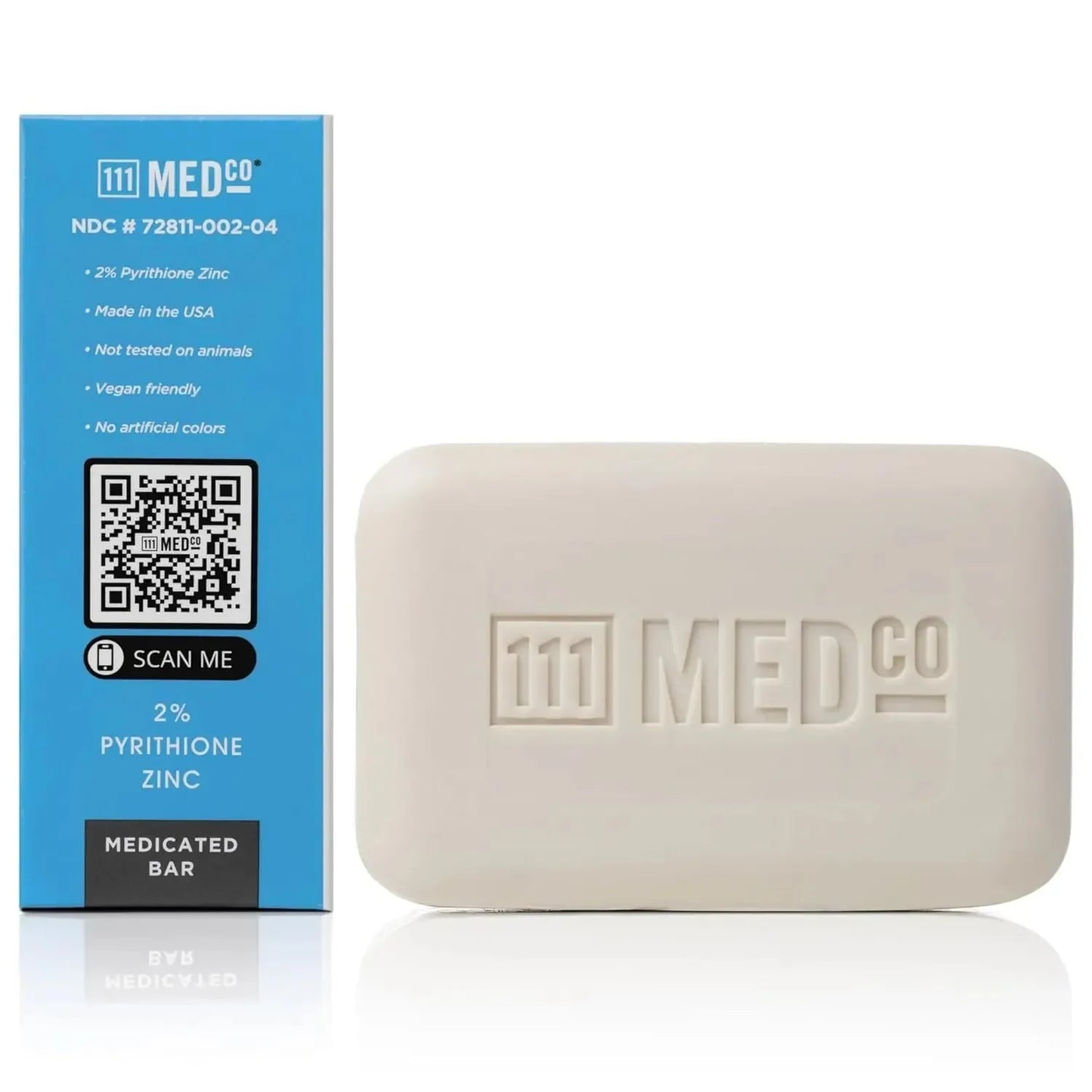 111MedCo 2% Pyrithione Zinc Medicated 4Oz. Skin Cleansing Soap Bar - USA in UK