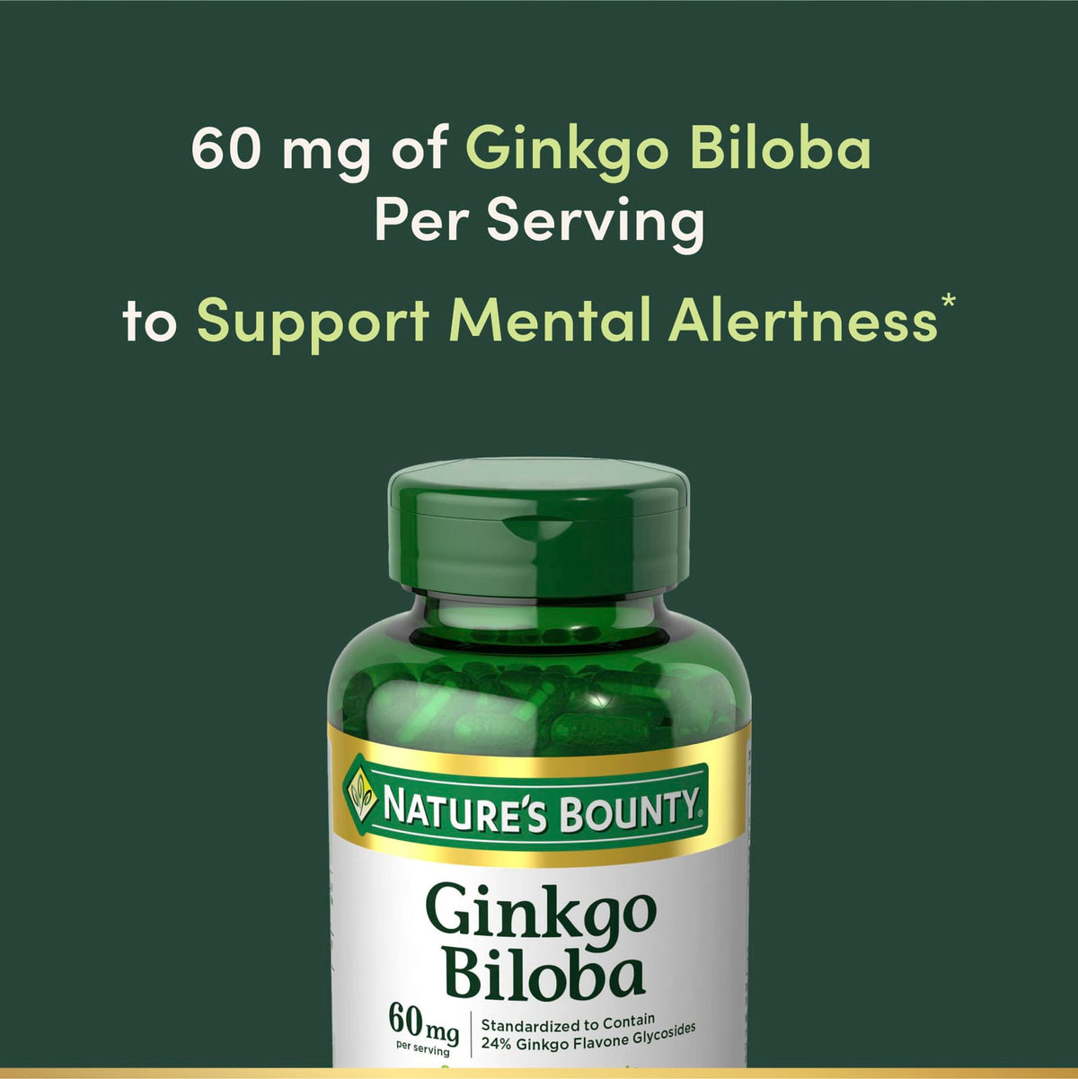 Nature's Bounty Ginkgo Biloba, 200 Capsules (30 mg per Capsule) - view 6