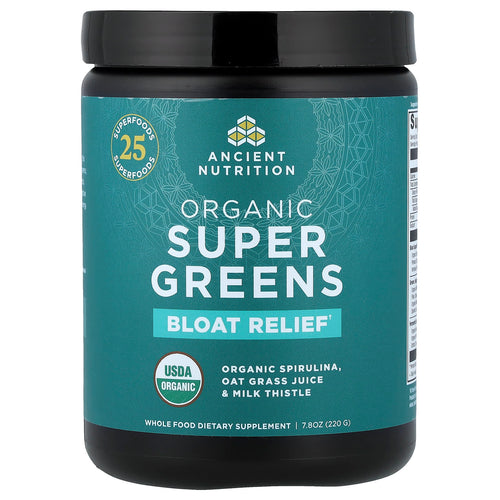 Ancient Nutrition Organic Super Greens Bloat Relief 7.8 oz (220 g)