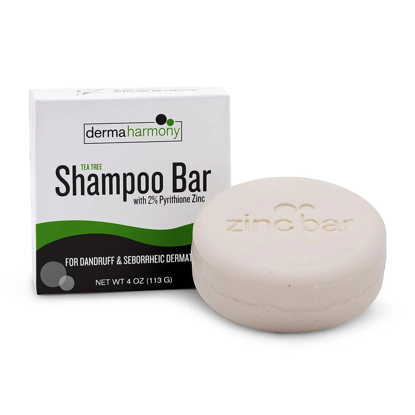 Dermaharmony 2% Pyrithione Zinc Shampoo Bar - Tea Tree (4 Oz) - USA in UK