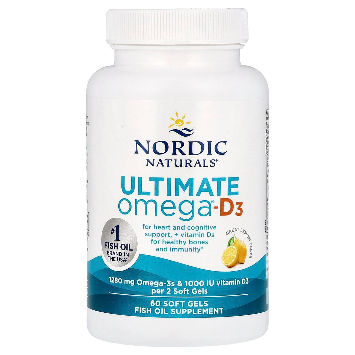 Nordic Naturals Ultimate Omega-D3, Lemon, 60 Soft Gels - view 3