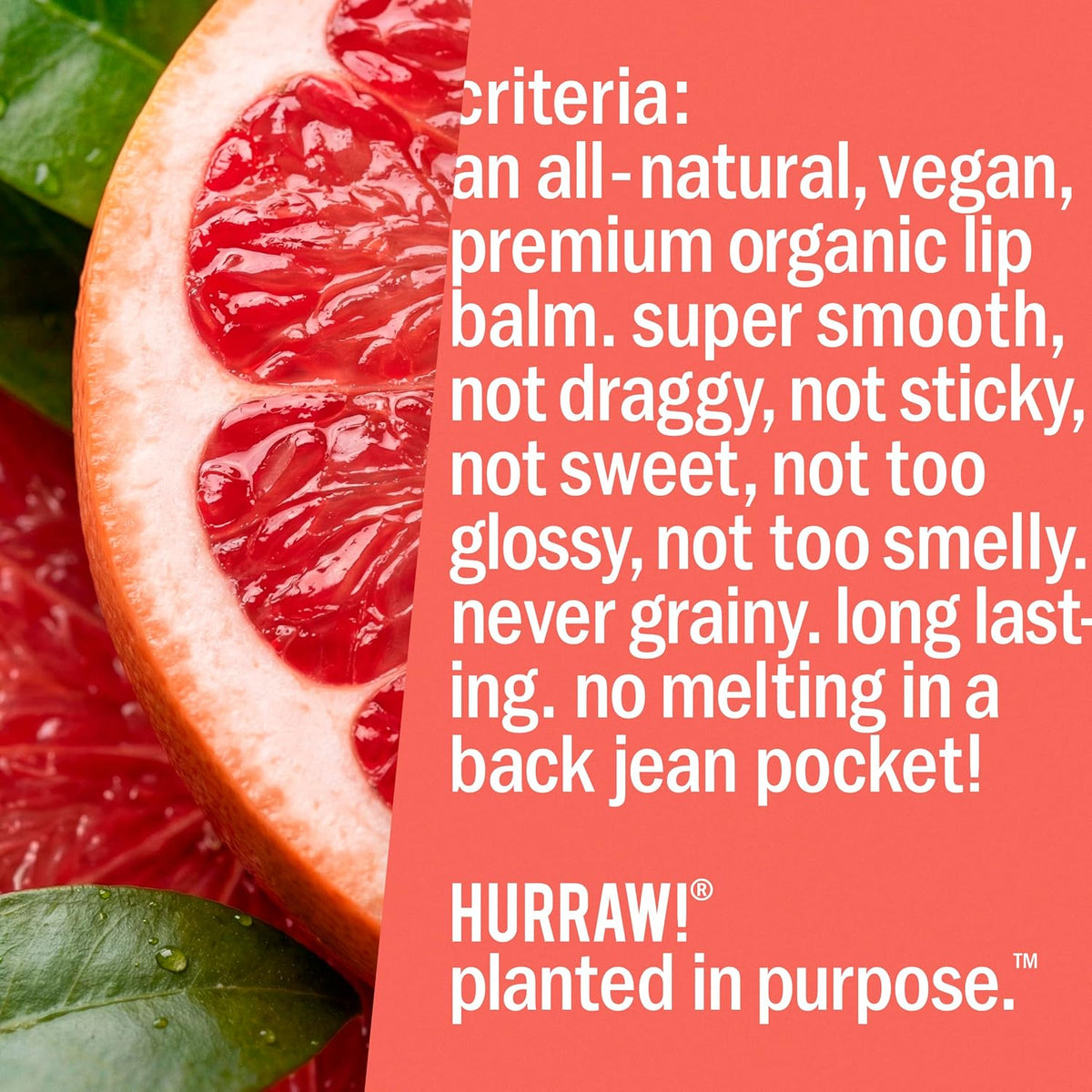 Hurraw! Grapefruit Lip Balm, 4.8 g - view 6