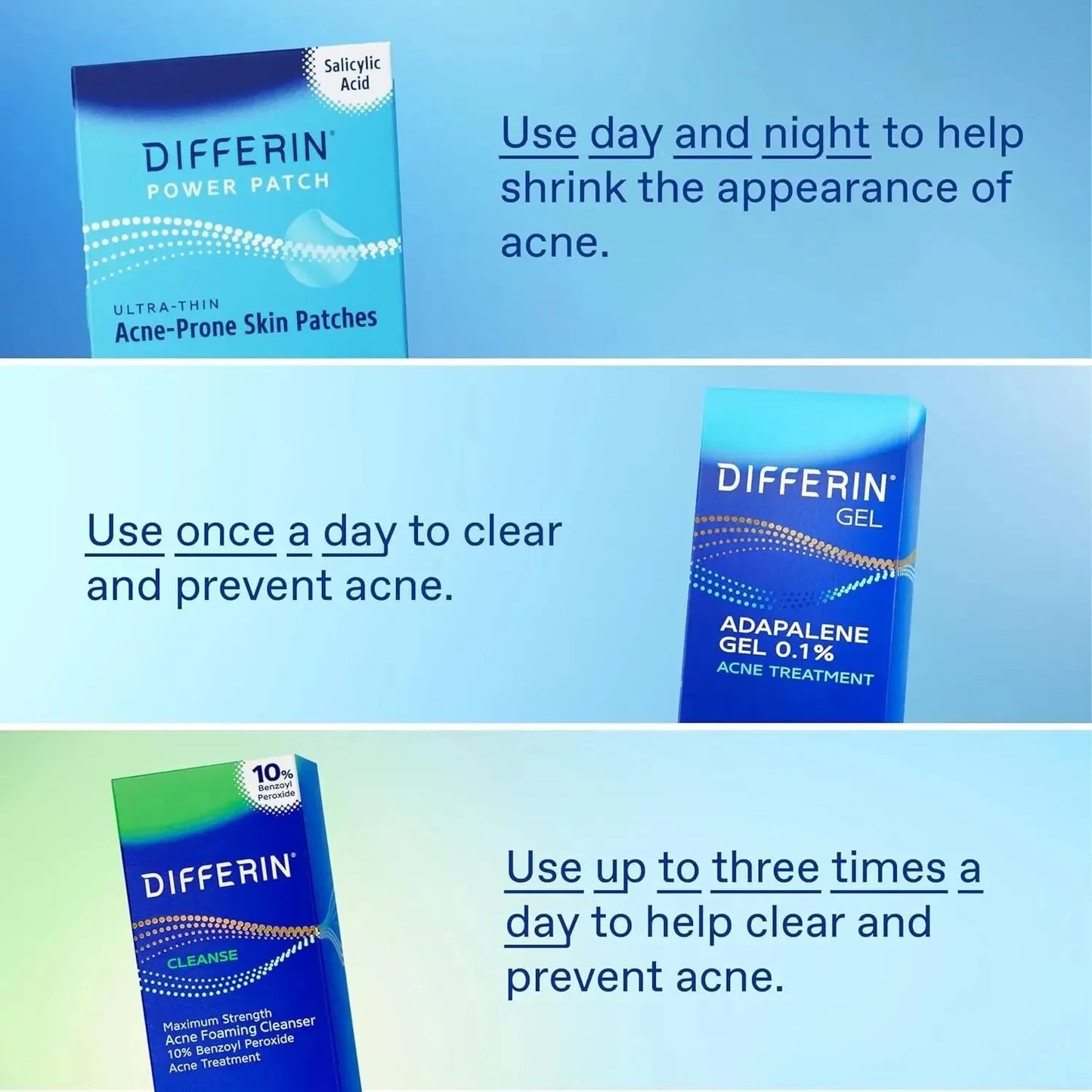 Differin Acne Patches, Pimple Patches for Acne Prone Skin, Formulated with Salicylic Acid and Centella, Fast Triple Action Power Patch for Day & Night, Dermatologist Tested, 36 Count - USA in UK