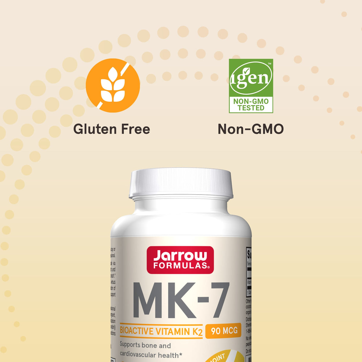 Jarrow Formulas MK-7 Vitamin K2 90 mcg, 60 Softgels - view 6