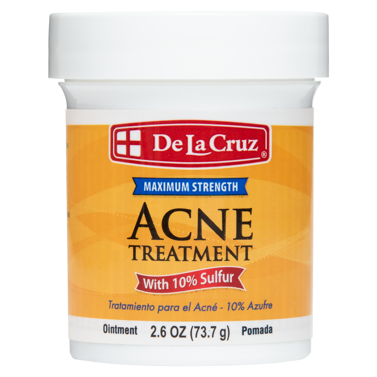 De La Cruz Sulfur 10% Acne Treatment Ointment 2.6 oz (73.7 g) Tub