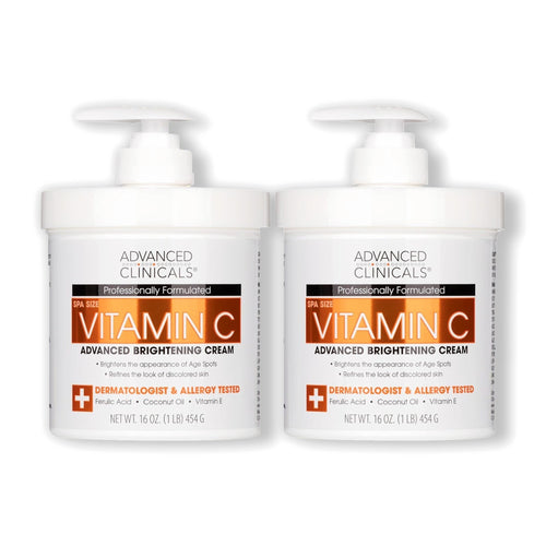 Advanced Clinicals Vitamin C Brightening Body Cream 454 g, Pack of 2