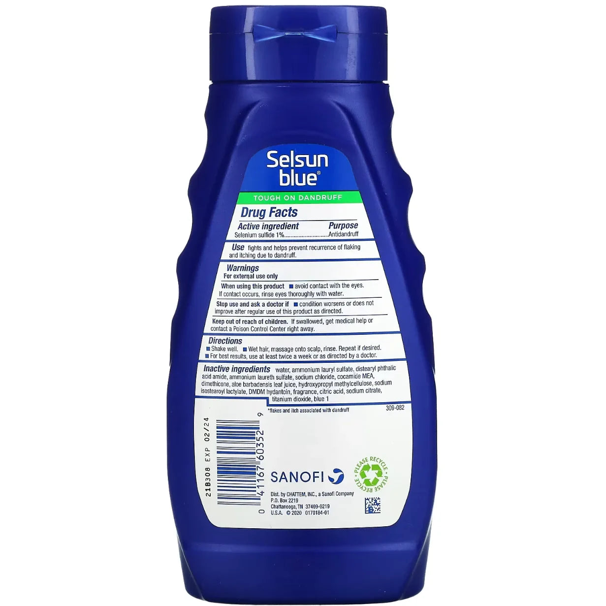 Selsun Blue, Antidandruff Shampoo, Moisturizing, 11 fl oz (325 ml) - USA in UK