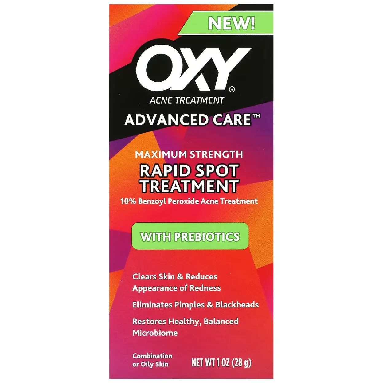 Oxy Skin Care, Advanced Care, Rapid Spot Treatment with Prebiotics, Maximum Strength, 1 oz (28 g) - USA in UK