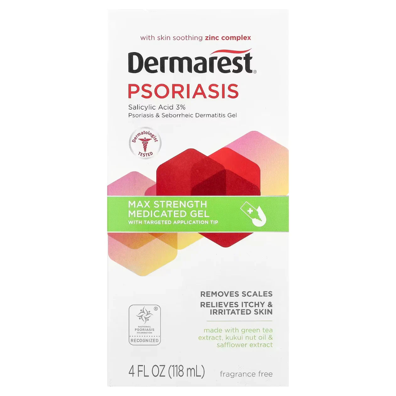 Dermarest, Psoriasis, Maximum Strength Medicated Gel, Fragrance Free, 4 fl oz (118 ml) - USA in UK