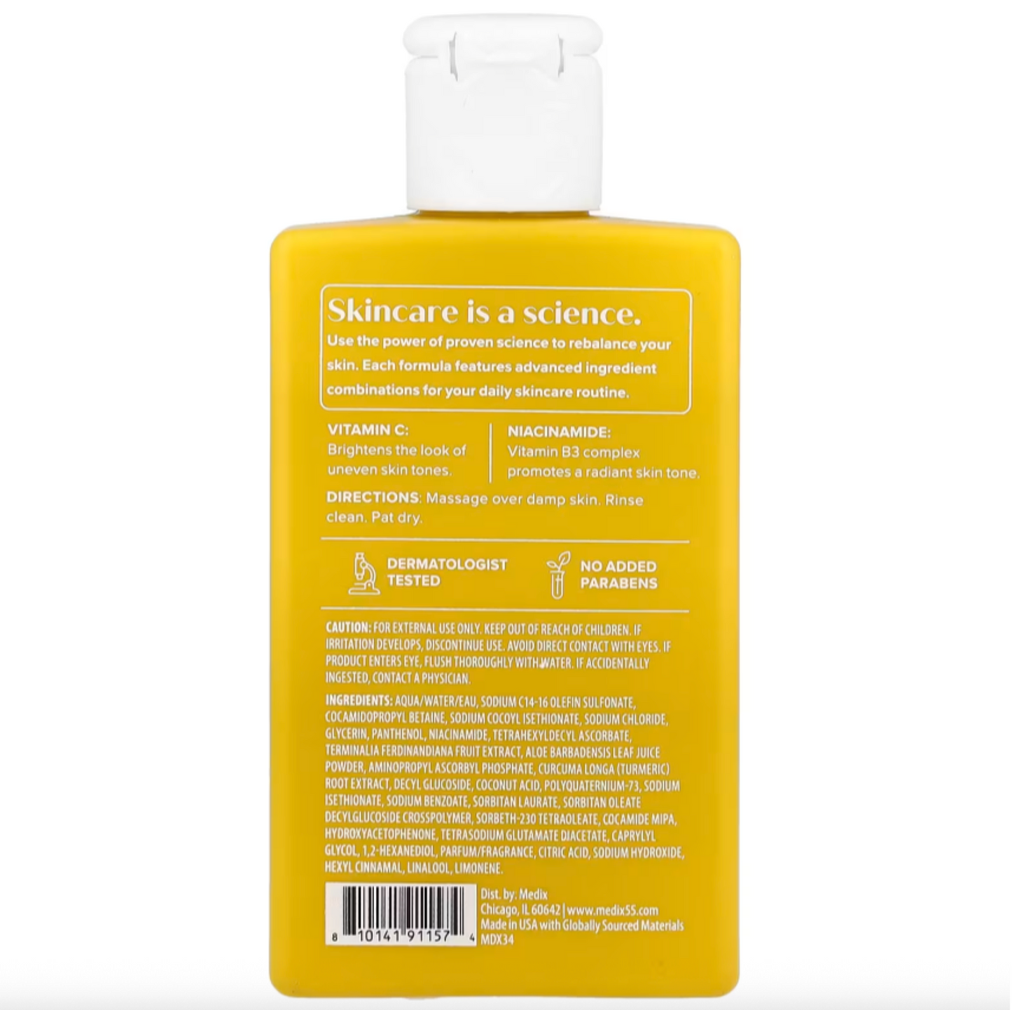 Medix 5.5, Body Wash, Radiant Glow, Vitamin C + Niacinamide, 3 fl oz (89 ml)