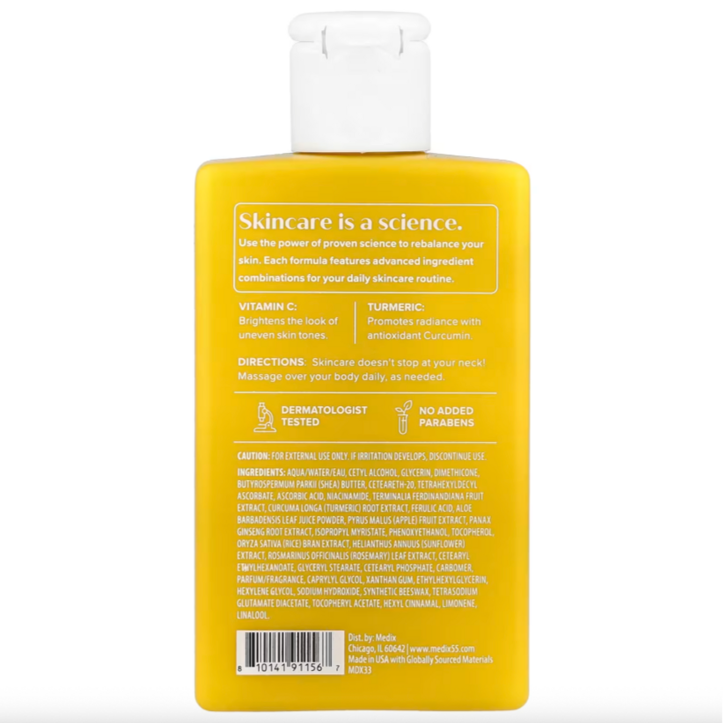 Medix 5.5, Body Cream, Vitamin C + Turmeric, 3 fl oz (89 ml)