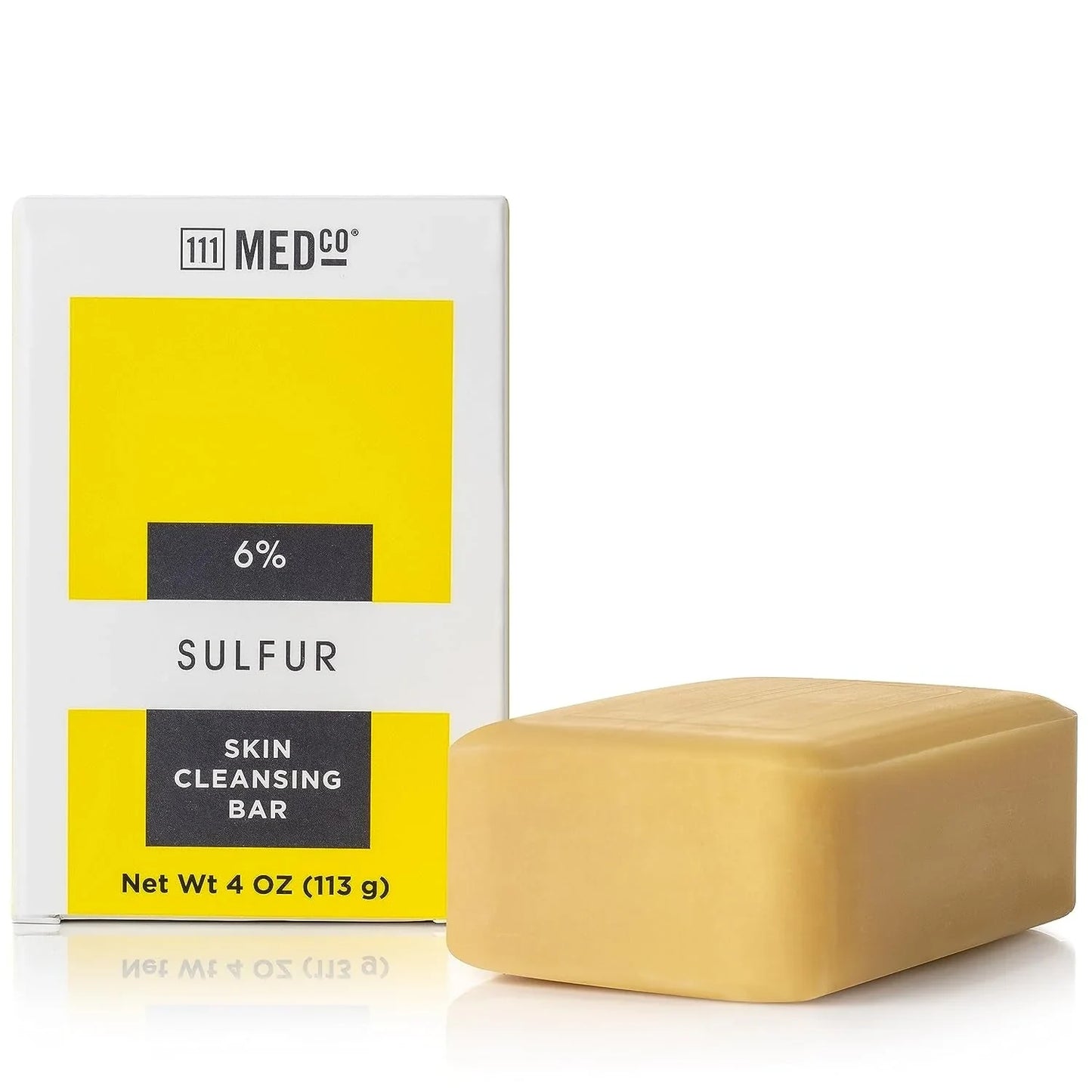111Medco 6% SULFUR Medicated 4Oz. Skin Cleansing Soap Bar - USA in UK