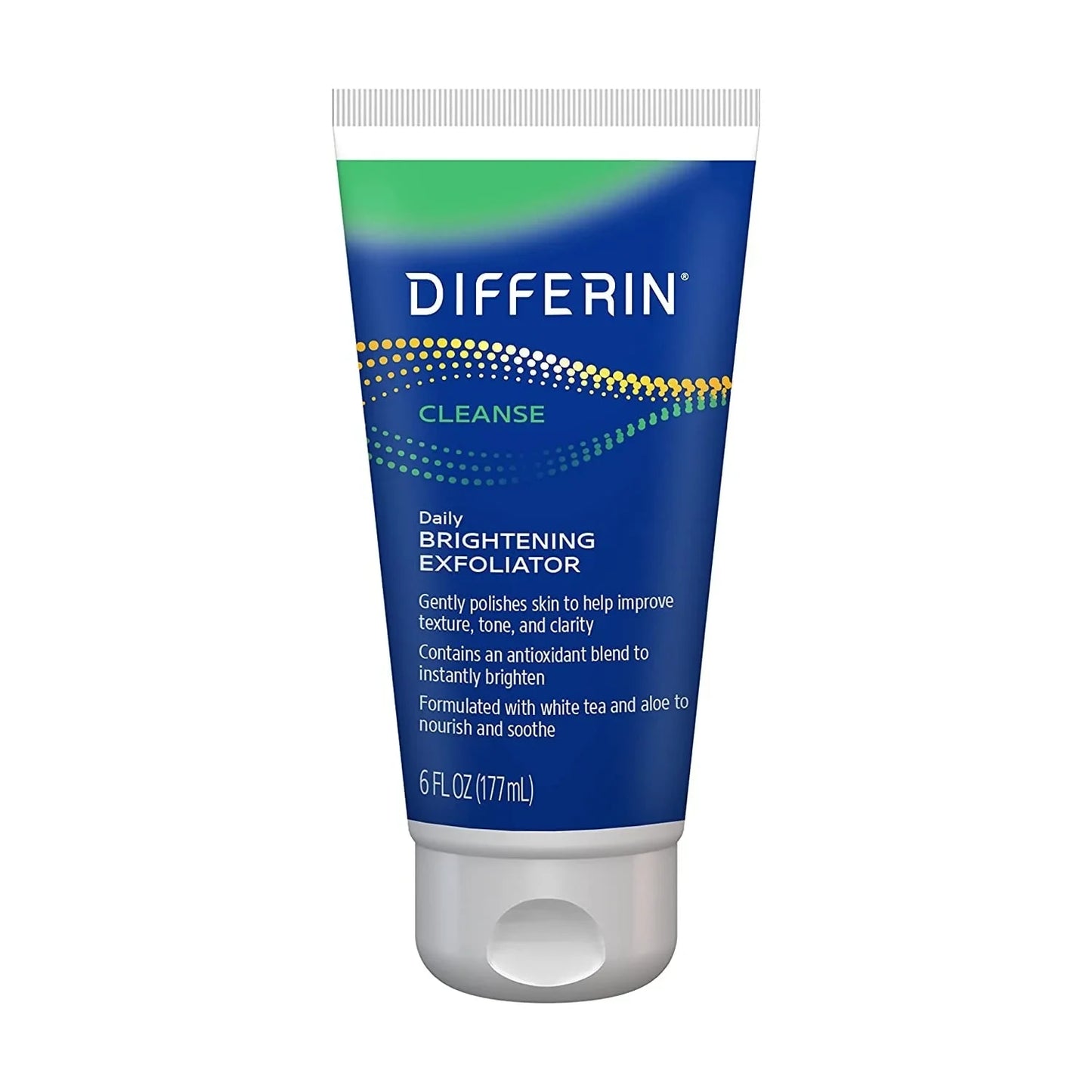 Differin Face Scrub Daily Brightening Exfoliator, Improves Tone and Texture for Acne Prone Skin, Green, 6 Fl Oz (Packaging May Vary) - USA in UK