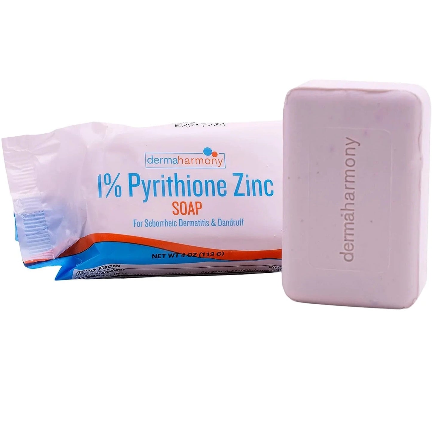 Dermaharmony 1% Pyrithione Zinc (Znp) Bar Soap 4 Oz - Crafted for Those with Skin Conditions - Seborrheic Dermatitis, Dandruff, Psoriasis, Eczema, Etc. - USA in UK