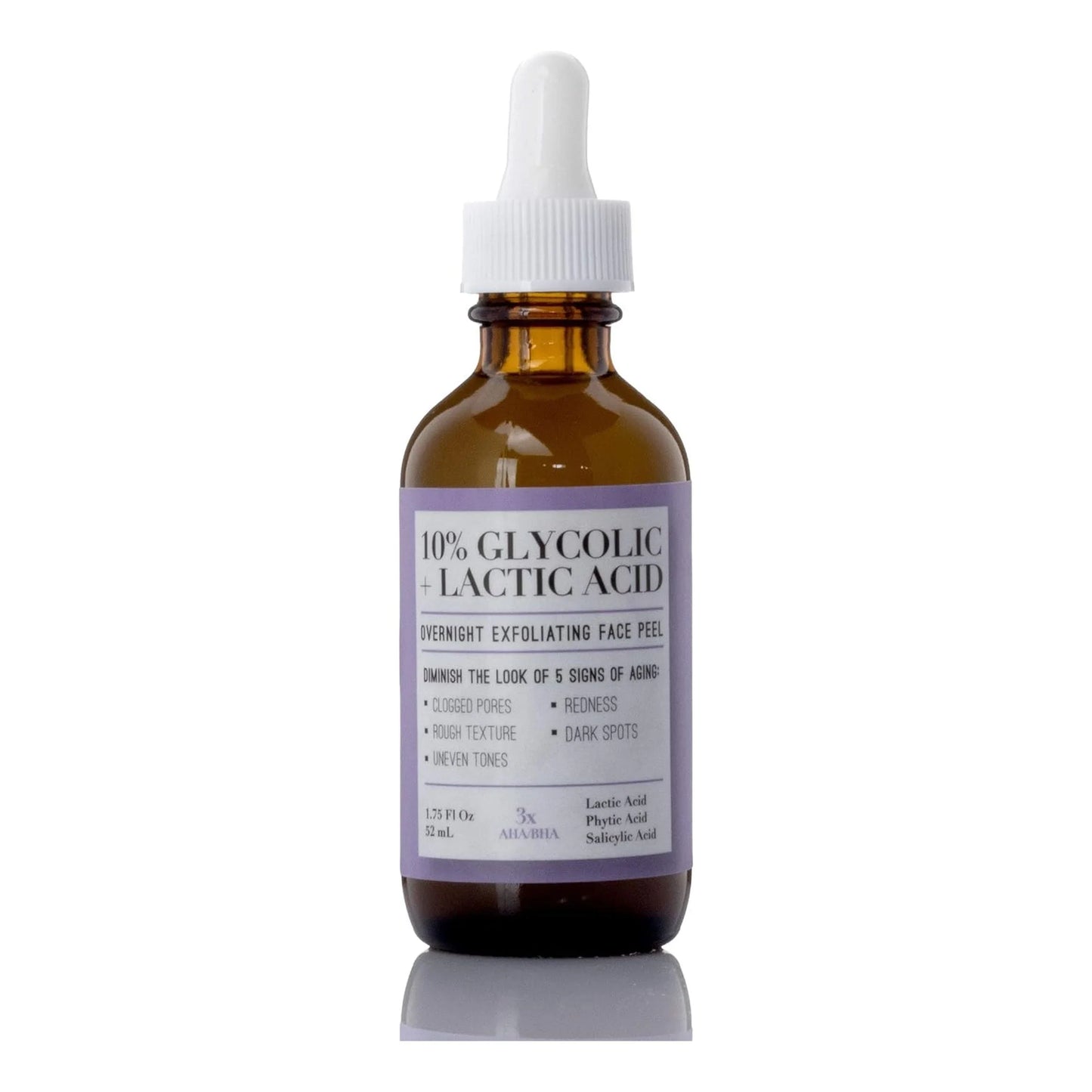 Medix 10% Glycolic Acid Face Peel Exfoliating Serum W/Lactic Acid + Salicylic Acid | Gentle Skin Care Exfoliate Facial Peel Treatment Targets Fine Lines, Wrinkles, Large Pores, Age Spots |1.75 FL Oz - USA in UK