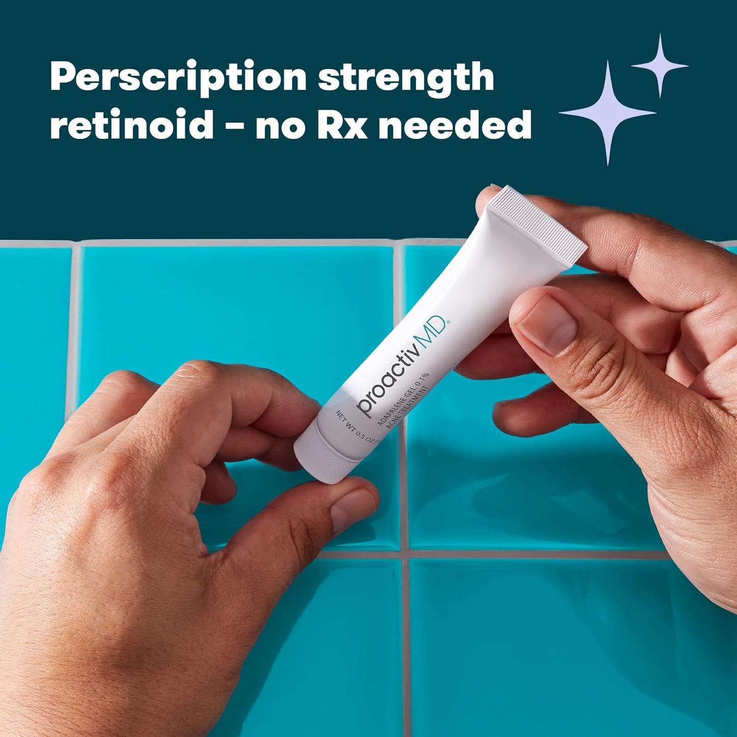 Proactivmd Adapalene Gel Acne Treatment - Prescription Strength Retinoid for Face and Body Acne, .1% Solution, 0.5 Oz