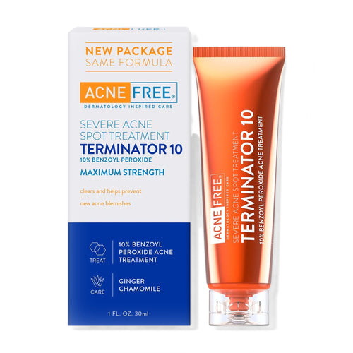 AcneFree Terminator 10 Acne Spot Treatment 10% Benzoyl Peroxide 1 oz