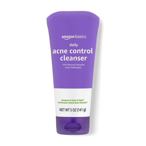 Amazon Basics Daily Acne Control Cleanser 10% Benzoyl Peroxide 5 oz (141 g)