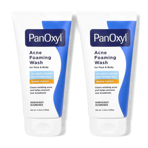 PanOxyl Foaming Wash 10% Benzoyl Peroxide 5.5 oz (156 g) - Pack of 2