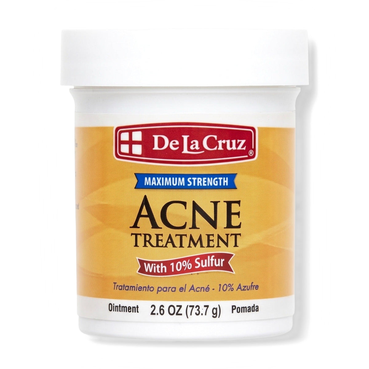 De La Cruz Sulfur 10% Acne Treatment Ointment 73.7 g Tub