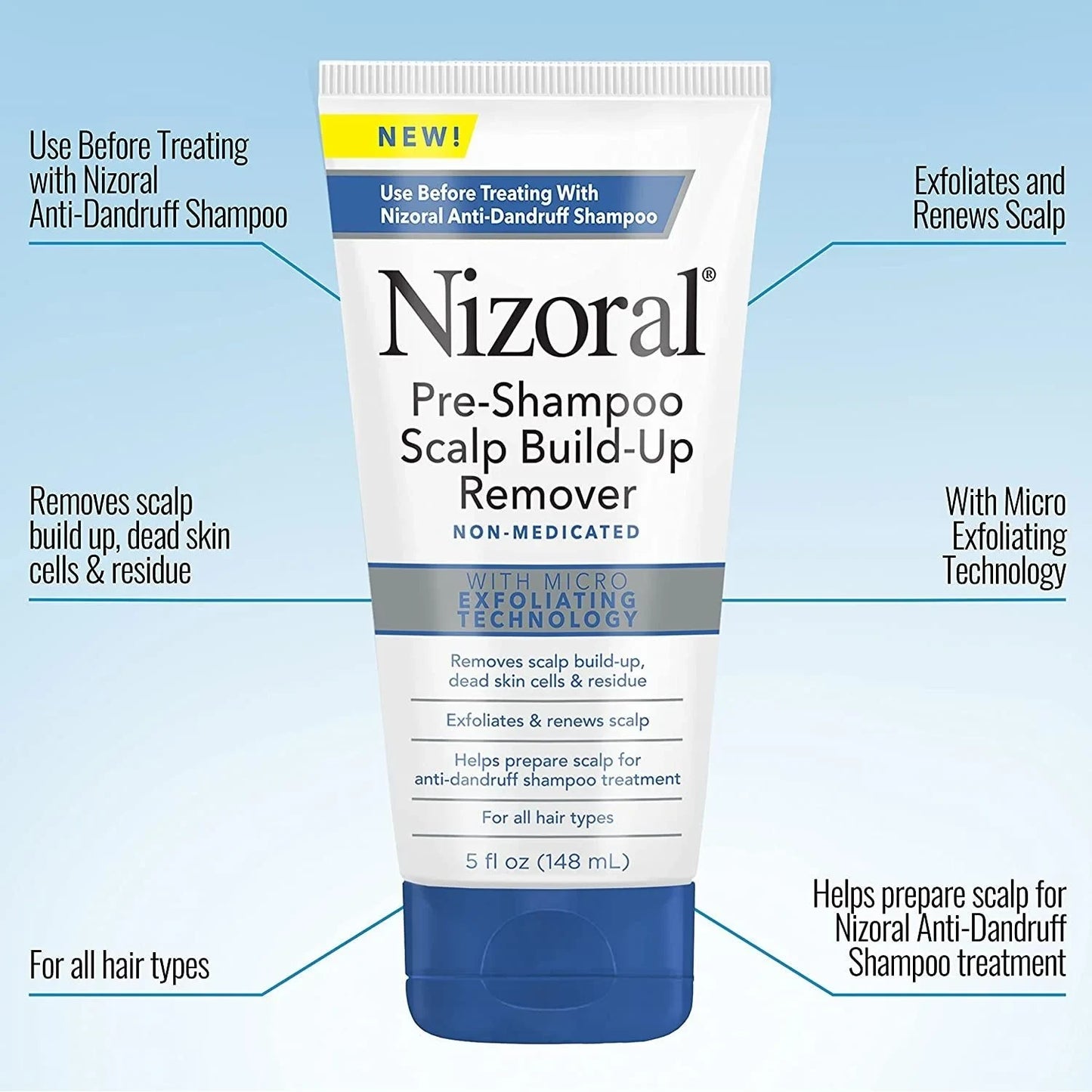 Nizoral Pre-Shampoo Scalp Build-Up Remover - Exfoliates and Renews Helps Prepare for Anti-Dandruff Shampoo Treatment, 5 Oz - USA in UK