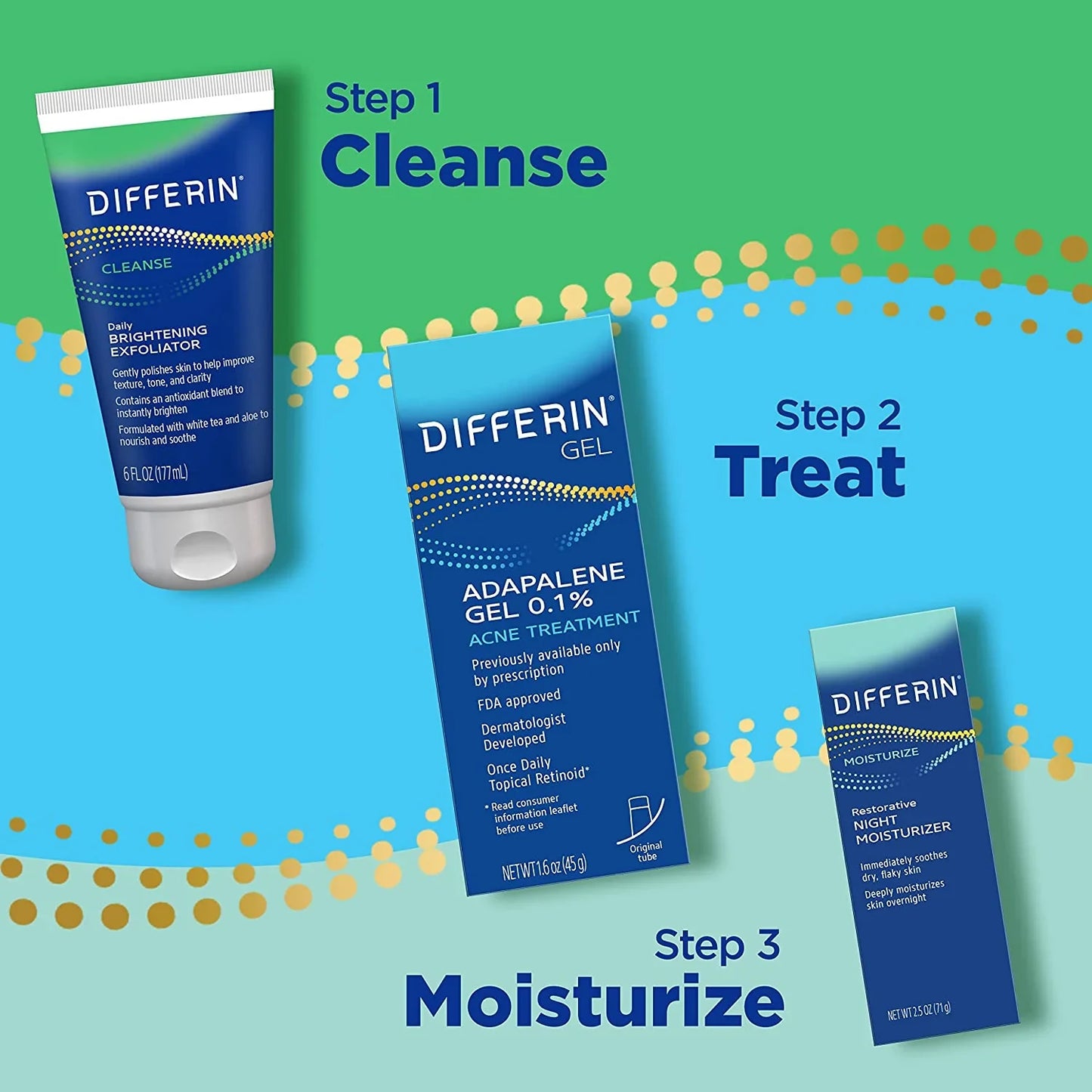 Differin Night Cream with Hyaluronic Acid, Restorative Night Moisturizer by the Makers of Differin Gel, Gentle Skin Care for Acne Prone Sensitive Skin, 2.5 Oz (Packaging May Vary) - USA in UK