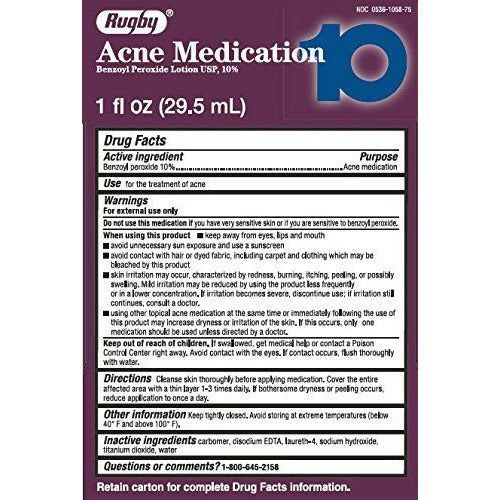 Rugby Acne Gel Benzoyl Peroxide 10 % Max Strength 1oz - USA in UK