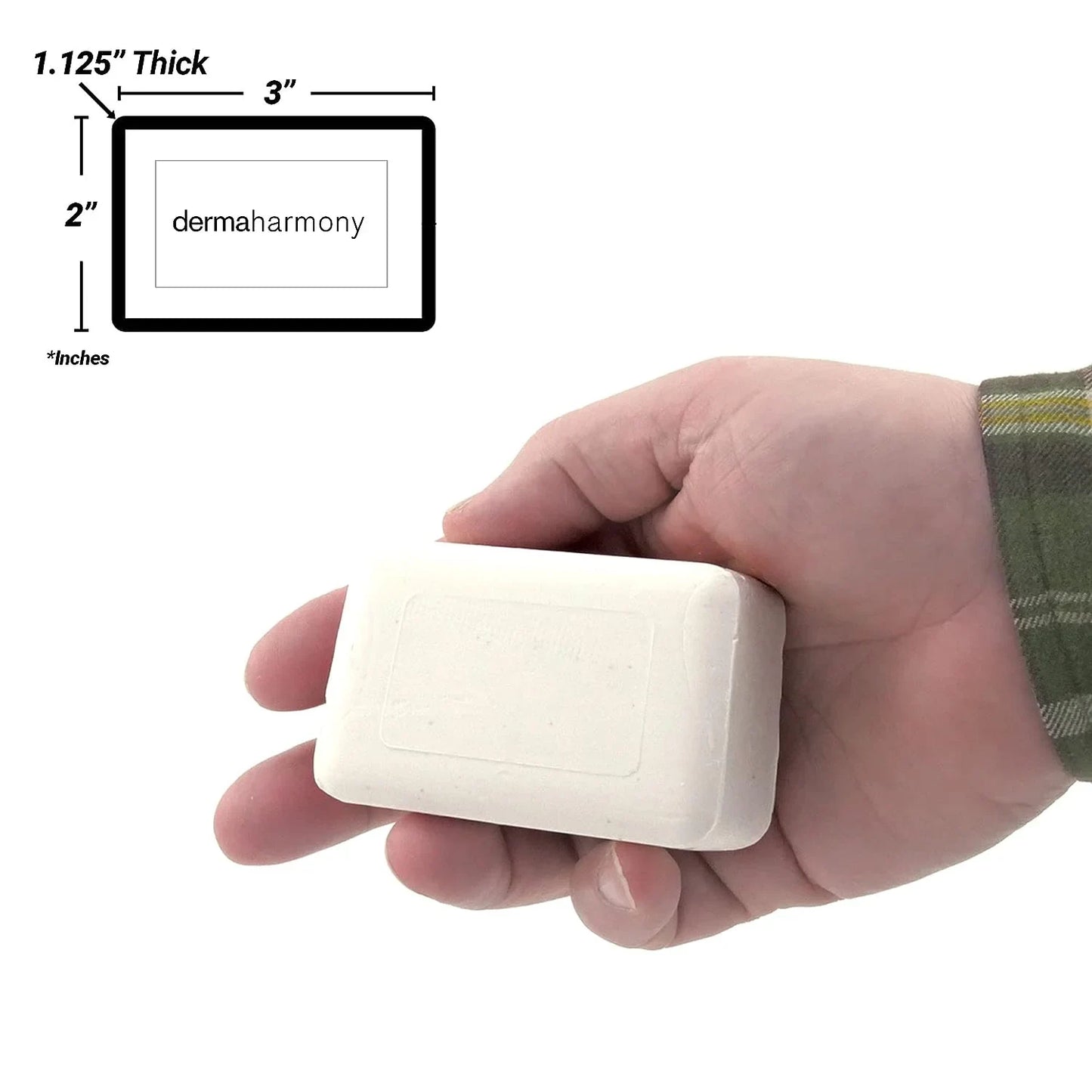 Dermaharmony 1% Pyrithione Zinc (Znp) Bar Soap 4 Oz - Crafted for Those with Skin Conditions - Seborrheic Dermatitis, Dandruff, Psoriasis, Eczema, Etc. - USA in UK