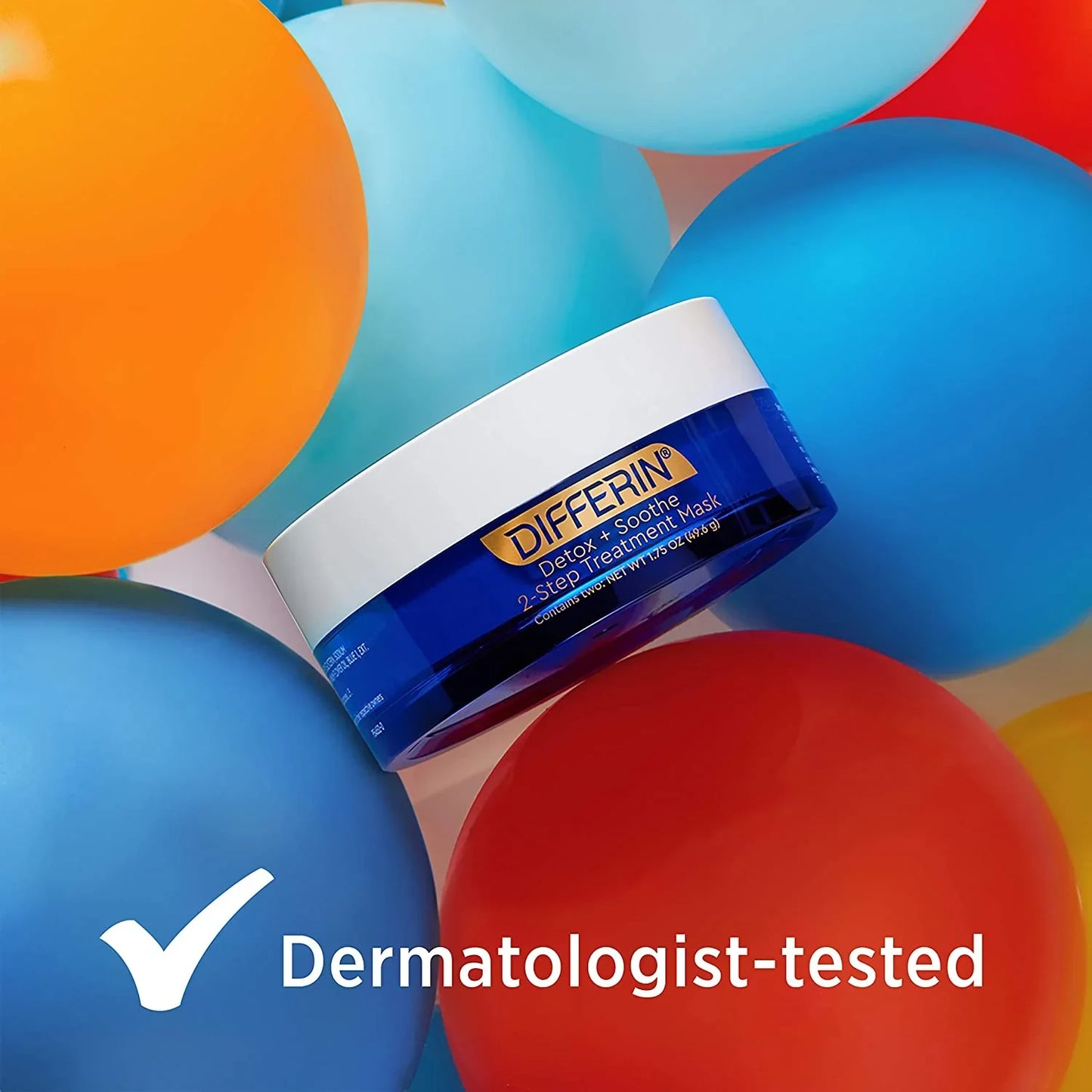 Differin Clay Face Mask, Detox and Soothe 2 Step Treatment Clay Mask by the Makers of Differin Gel, Gentle Skin Care for Acne Prone Sensitive Skin, 1.75 Oz - USA in UK