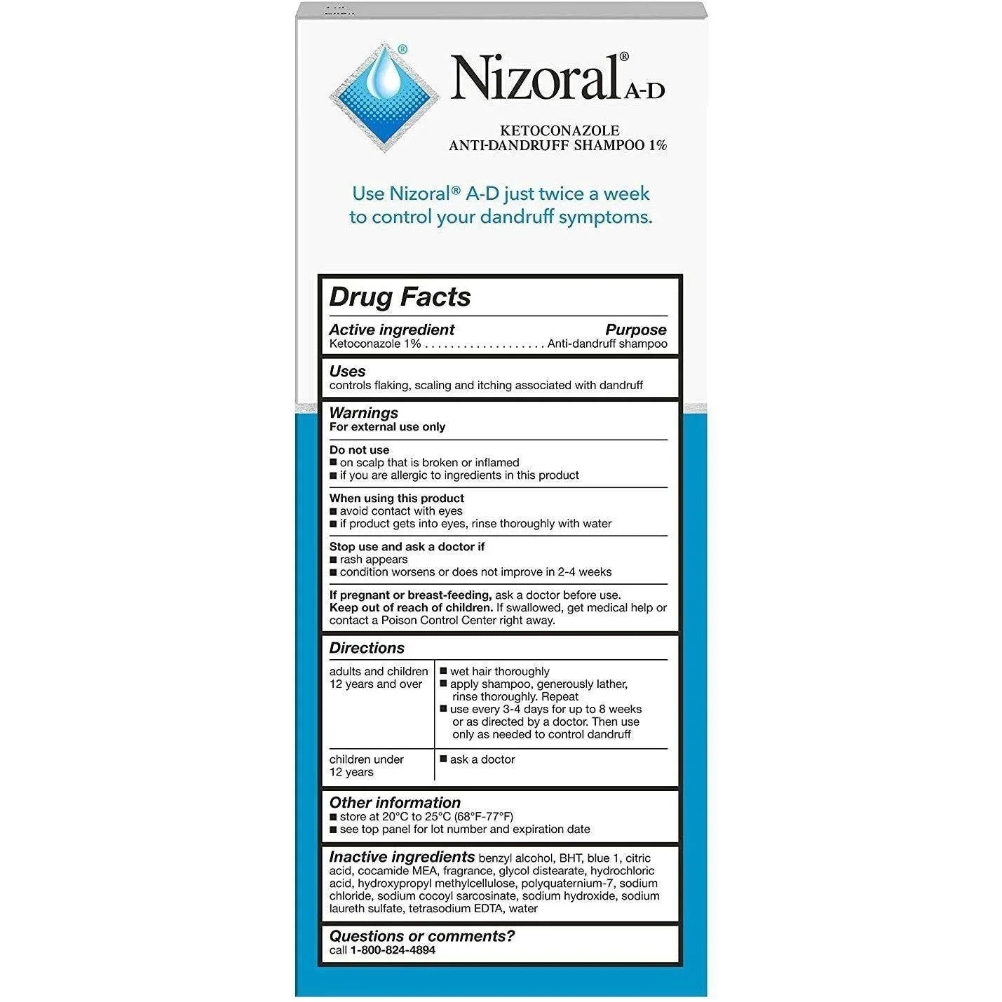 Nizoral A-D Anti-Dandruff Shampoo 7 fl oz - USA in UK