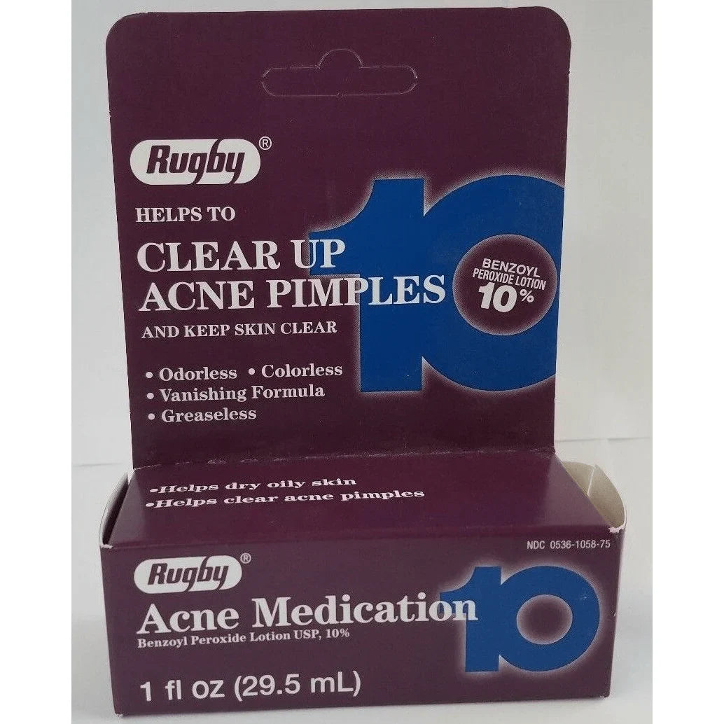 Rugby Acne Gel Benzoyl Peroxide 10 % Max Strength 1oz - USA in UK